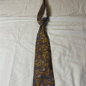 Source Unknown Paisley Tie‎ in Gold and Blue
